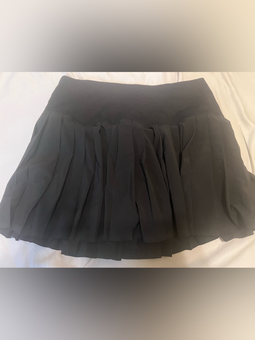 American Eagle Outfitters Black Pleated Skater Mini Skirt